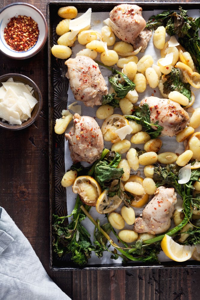 Sheet Pan Chicken and Gnocchi with Broccoli Rabe 3