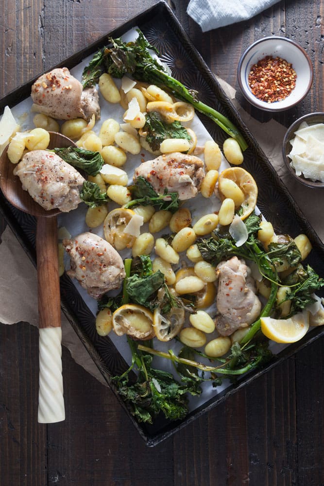 Easy Sheet Pan Chicken and Gnocchi with Broccoli Rabe Recipe