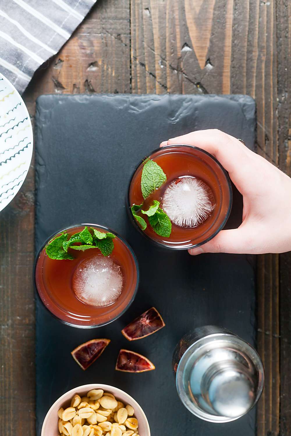 Blood Orange Tea Whiskey Cocktails