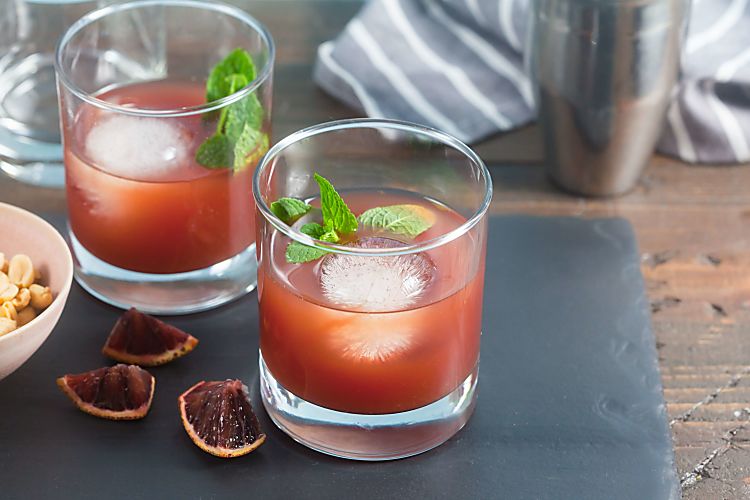 Blood Orange, Tea + Whiskey Cocktails