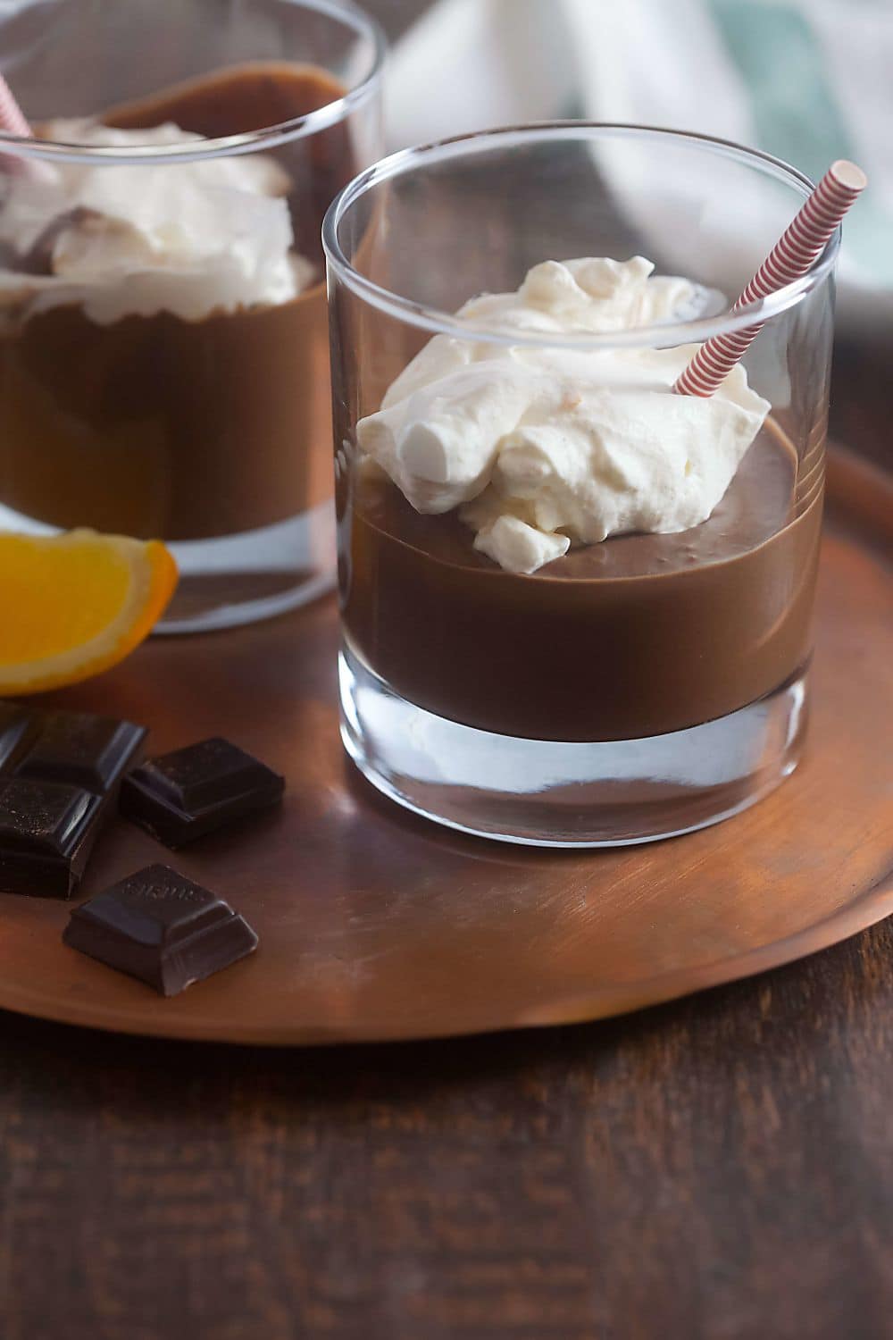 Spiced Hot Chocolate with Orange Vanilla Whipped Cream (Dairy Free)