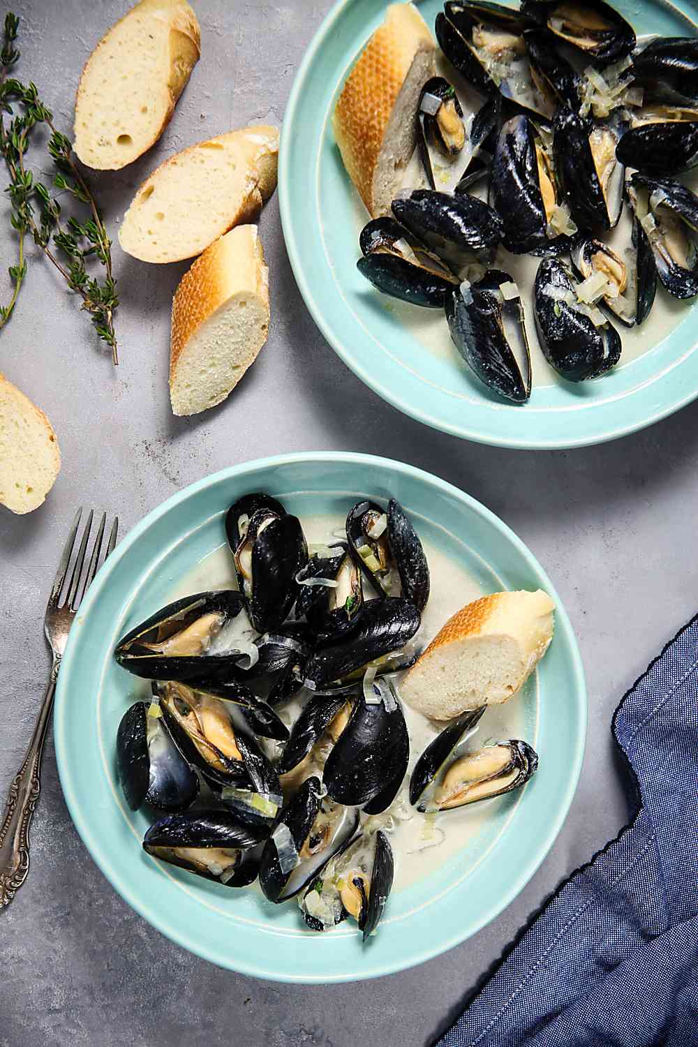 Creamy Apple Cider Mussels 