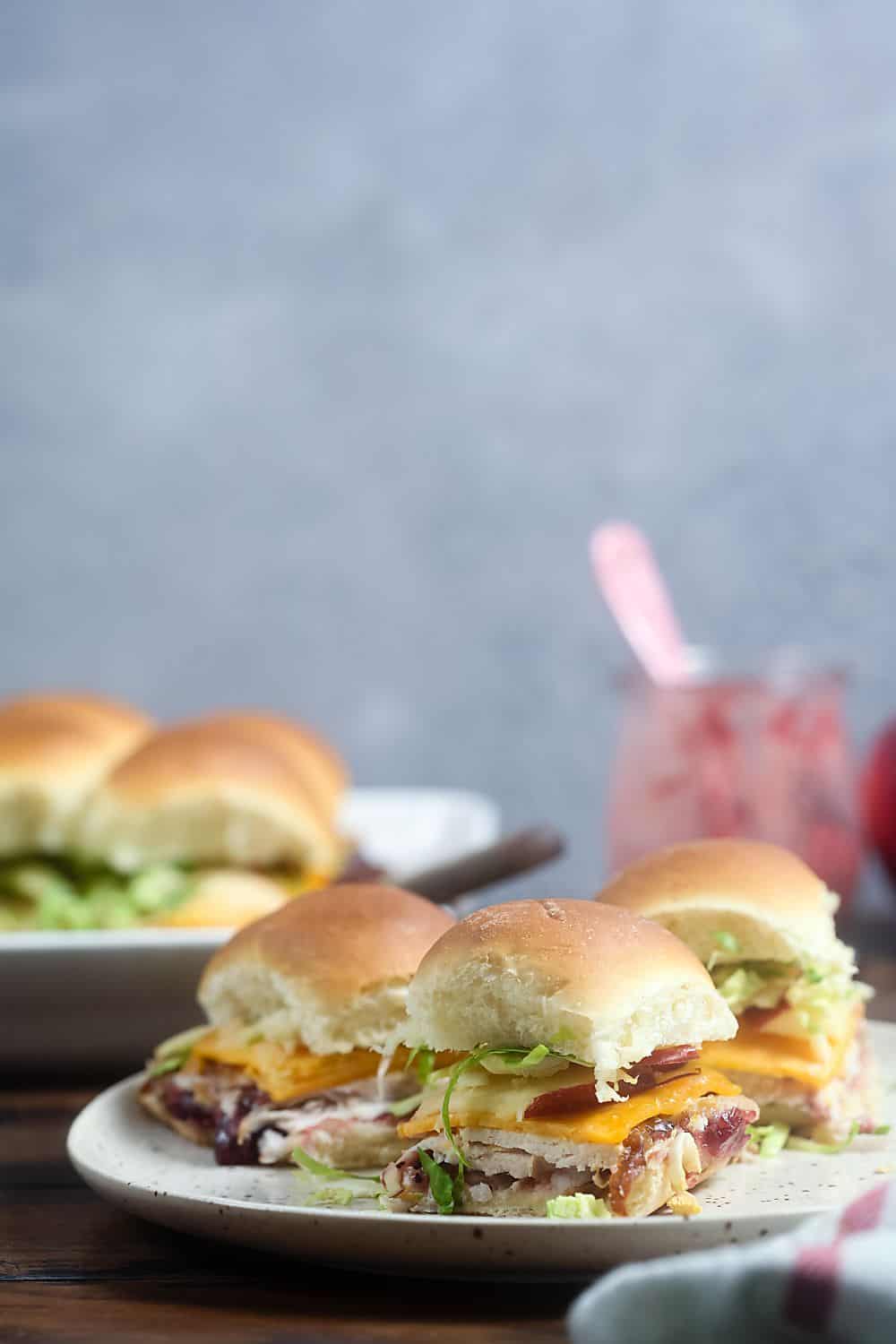 Baked Turkey Sliders with Cranberry Mustard