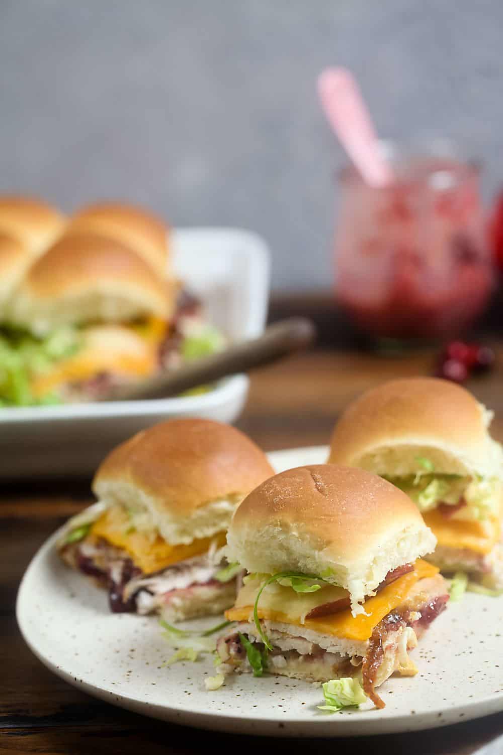 Baked Turkey Sliders with Cranberry Mustard