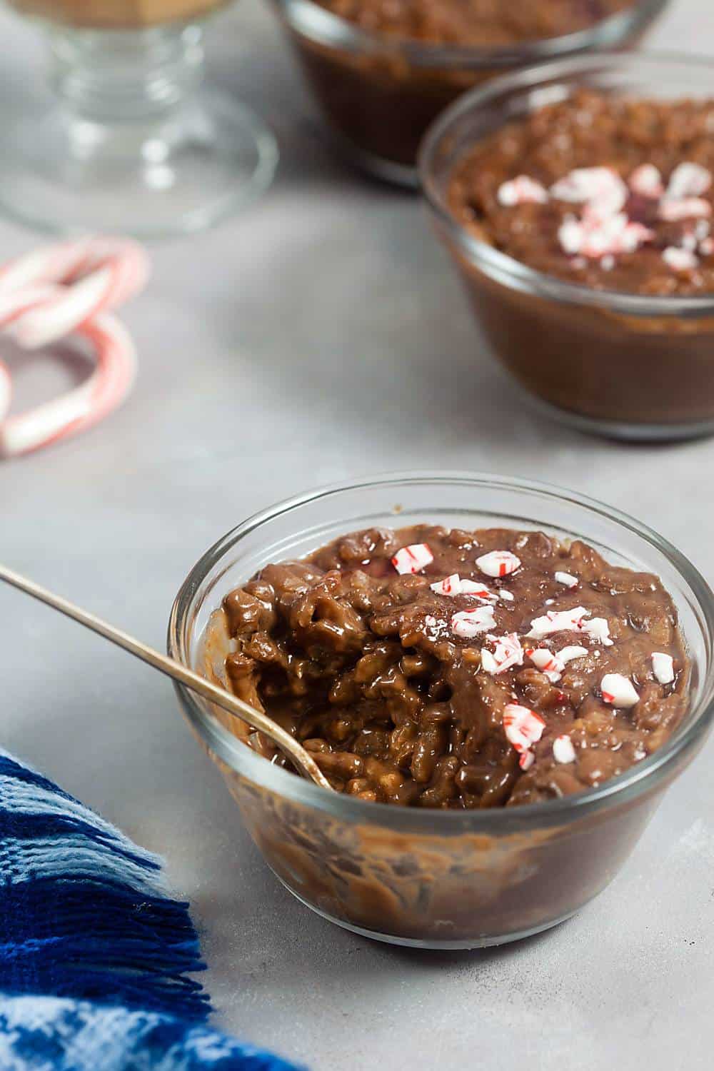 Dairy Free Peppermint Mocha Rice Pudding