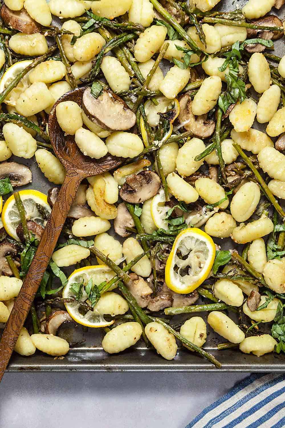 Lemon-Parmesan Gnocchi with Mushrooms (Sheet Pan Dinner)