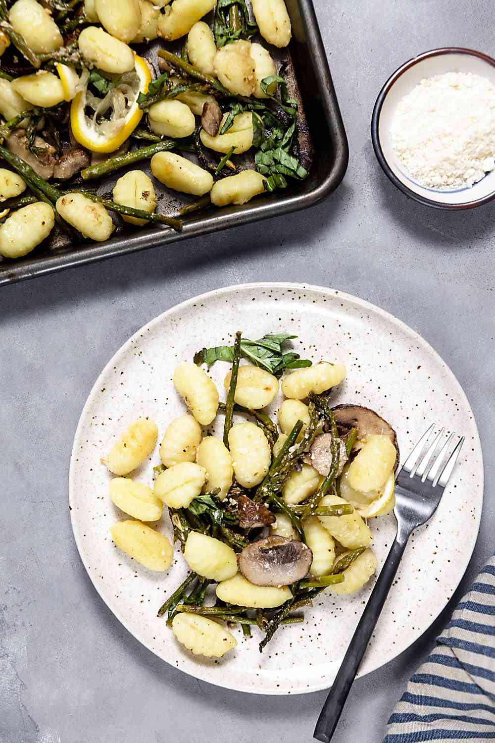 Lemon-Parmesan Gnocchi with Mushrooms (Sheet Pan Dinner)