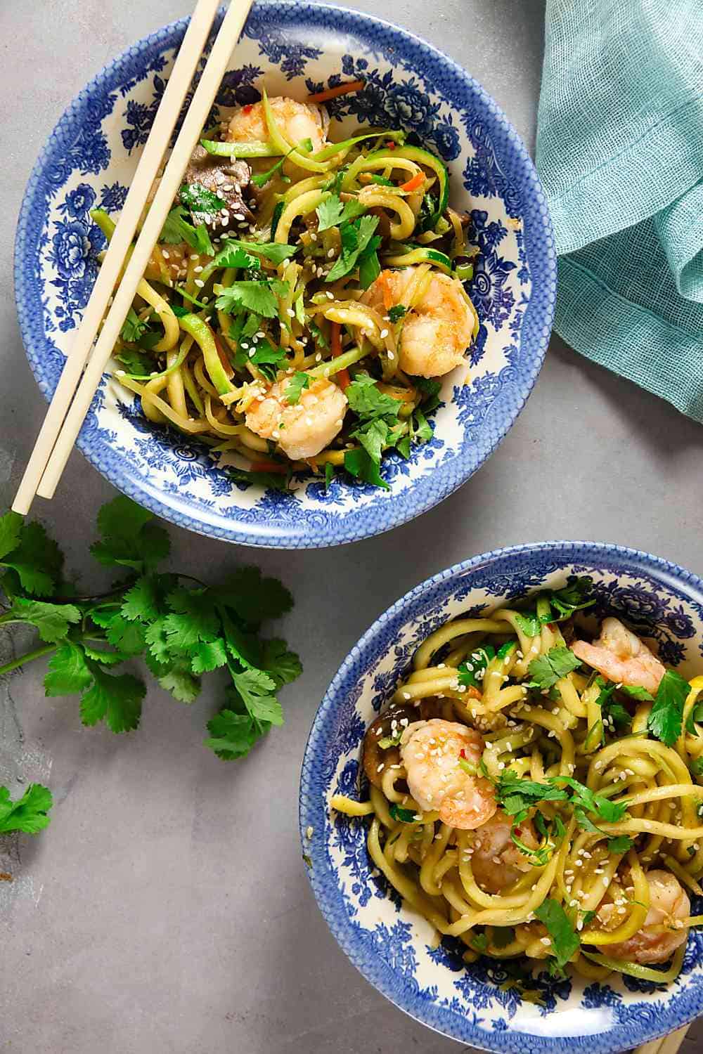 zucchini noodle shrimp stir fry recipe
