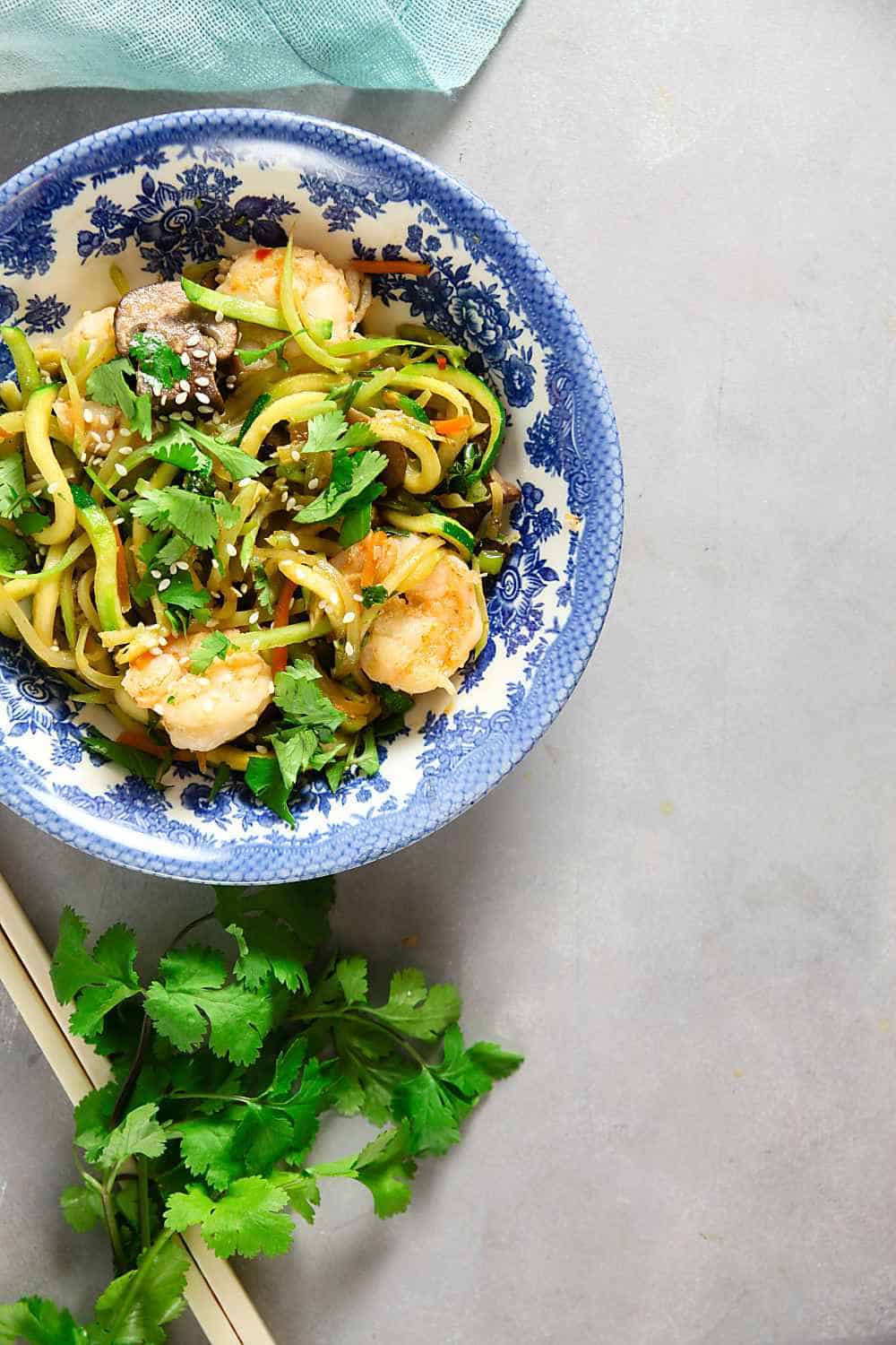 zucchini noodle shrimp stir fry recipe