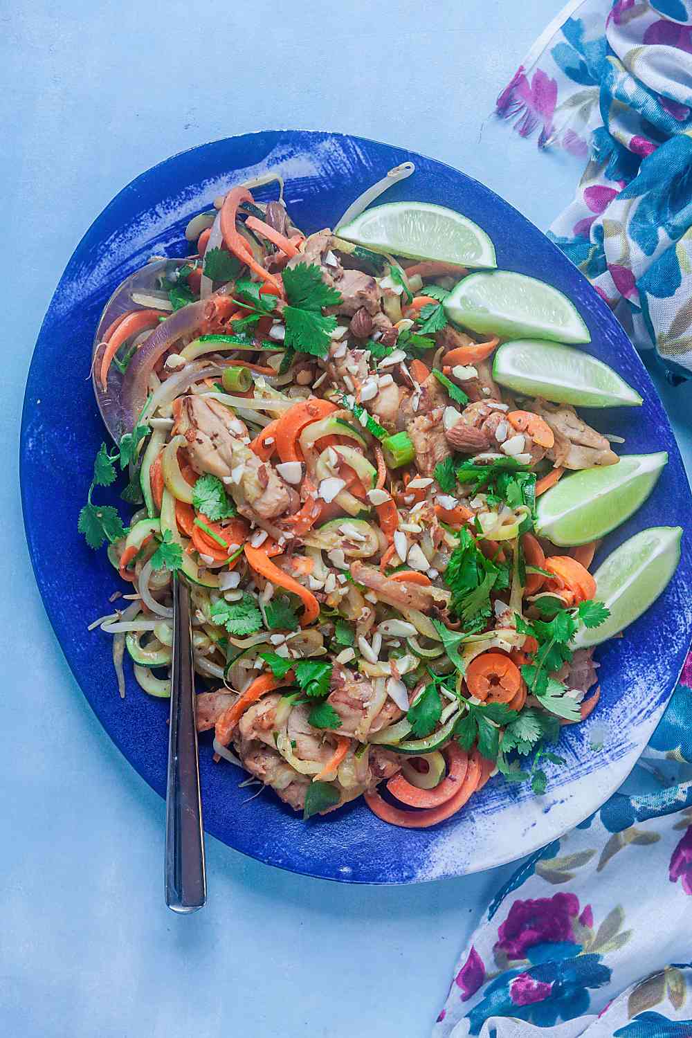 Spiralized Chicken Pad Thai from the Quick and Easy Spiralizer Cook Book