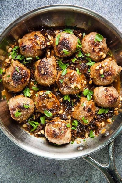 North African Meatballs With Pine Nuts And Prunes | Healthy Delicious