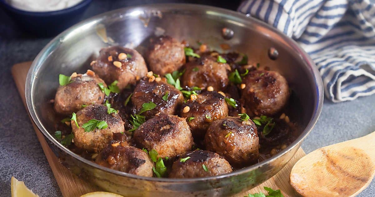 North African Meatballs with California Prunes and Pine Nuts