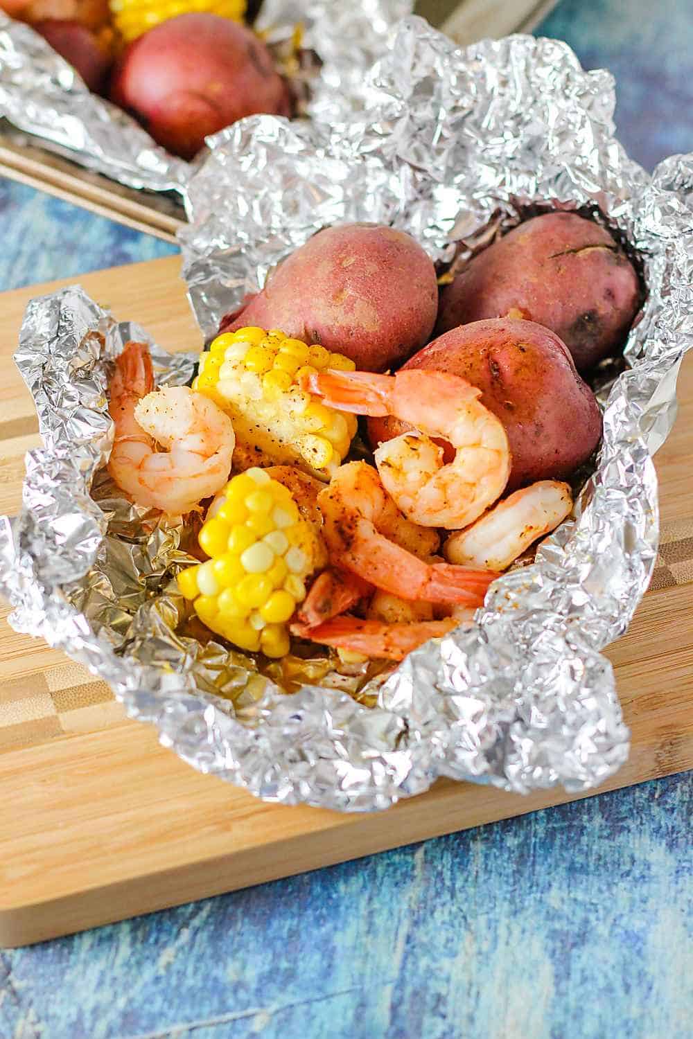 Old Bay Shrimp Foil Packs - Quick and Easy!