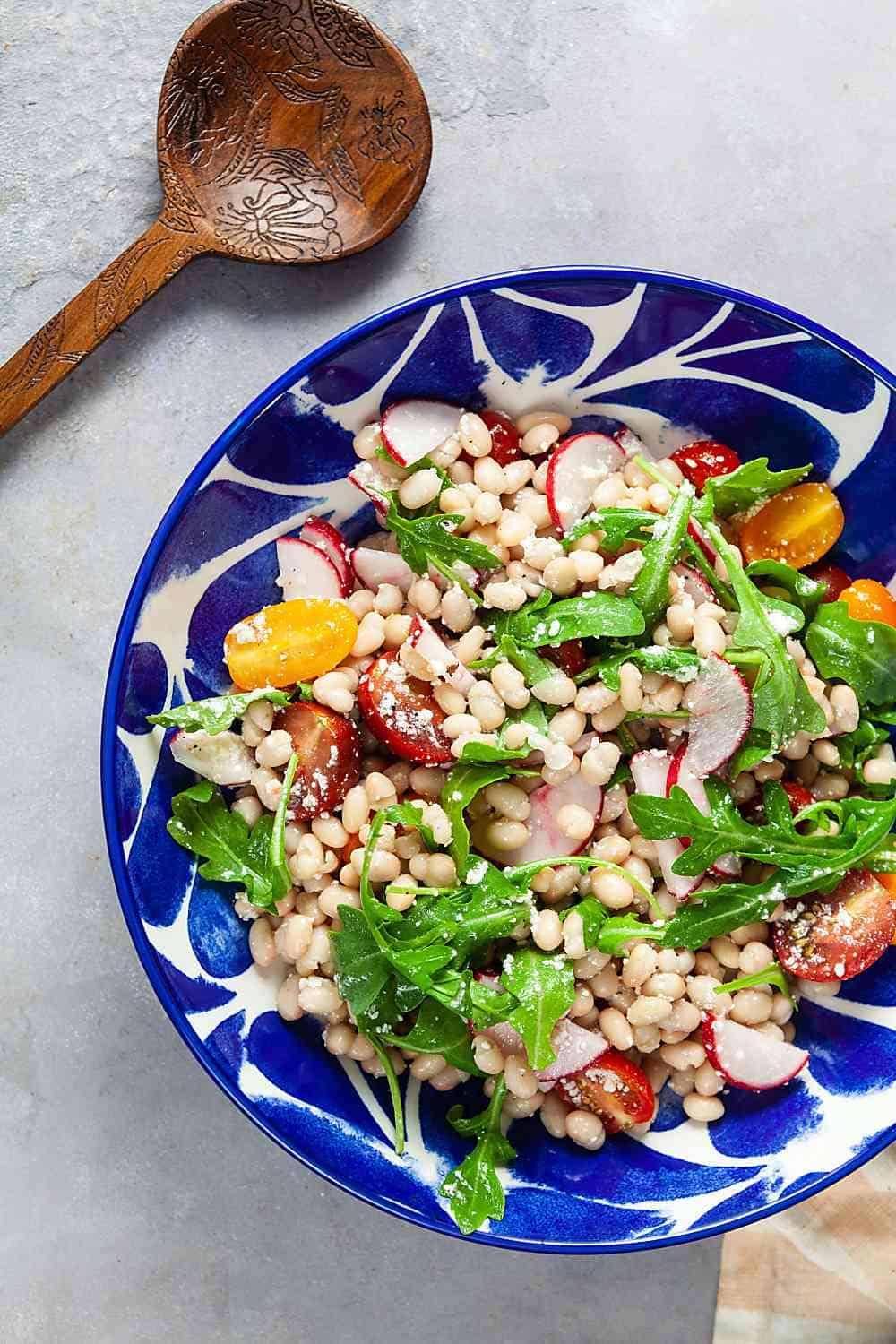 White Bean Salad with Lemon-Parmesan Dressing