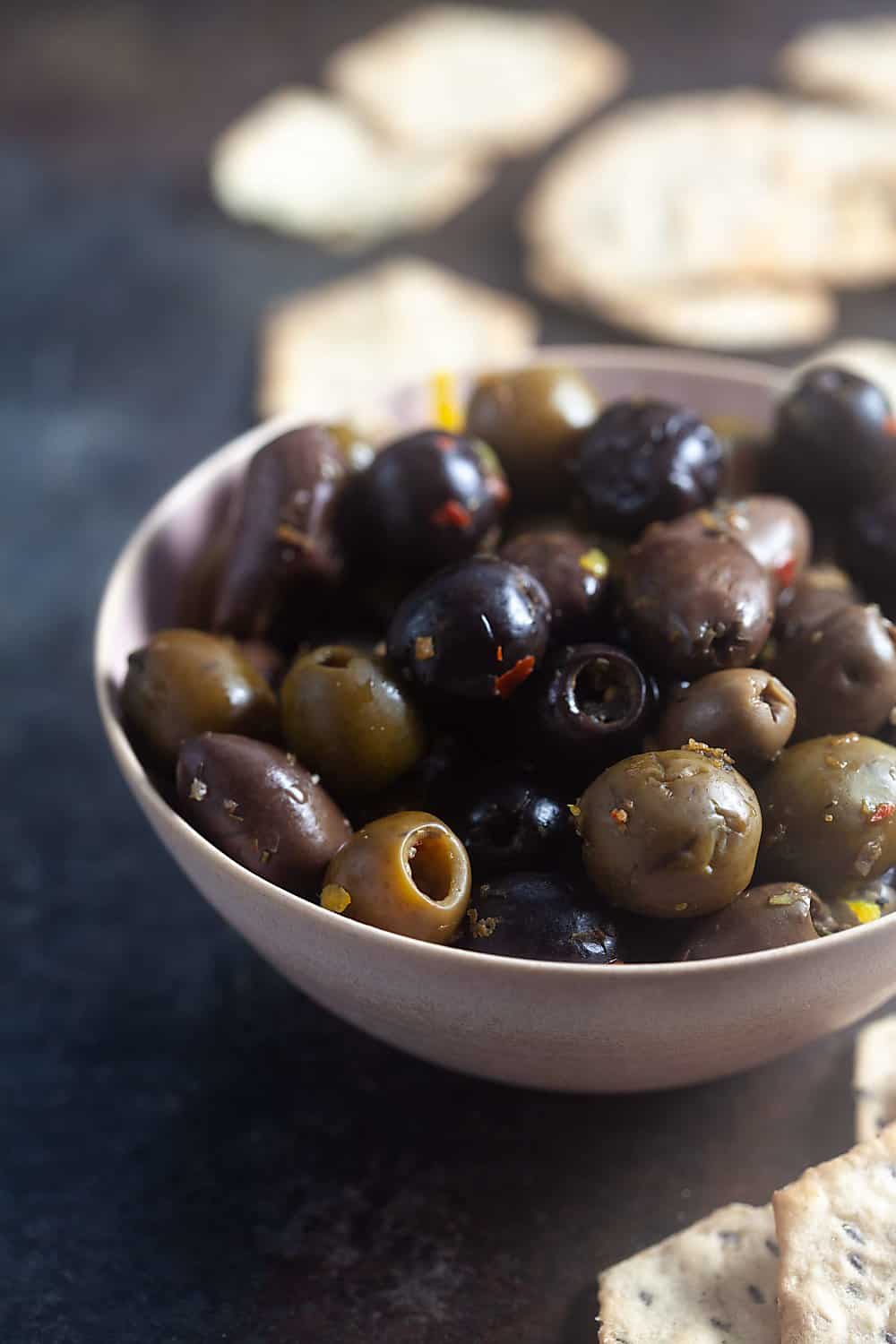 Grilled Olives with Fennel and Orange