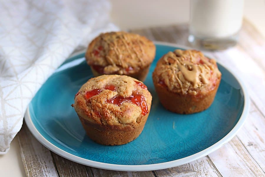 Peanut Butter and Jelly Muffins (Gluten Free Option) 3