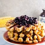 Sweet Corn Waffles with Blueberry-Bourbon Sauce 1