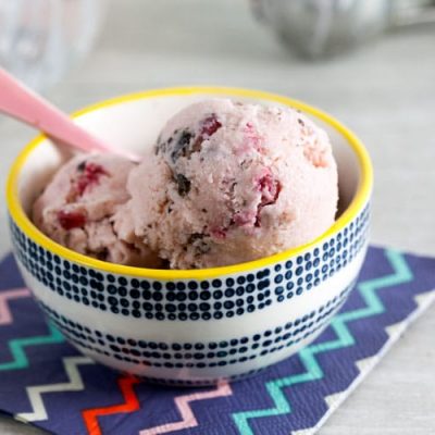 Pomegranate + Dark Chocolate Ice Cream | Healthy Delicious