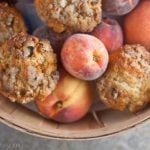 Roasted Peach Muffins with Cinnamon Streusel 1