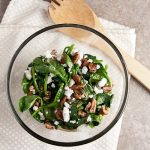 Wilted Spinach Salad with Chevre & Pecans 1