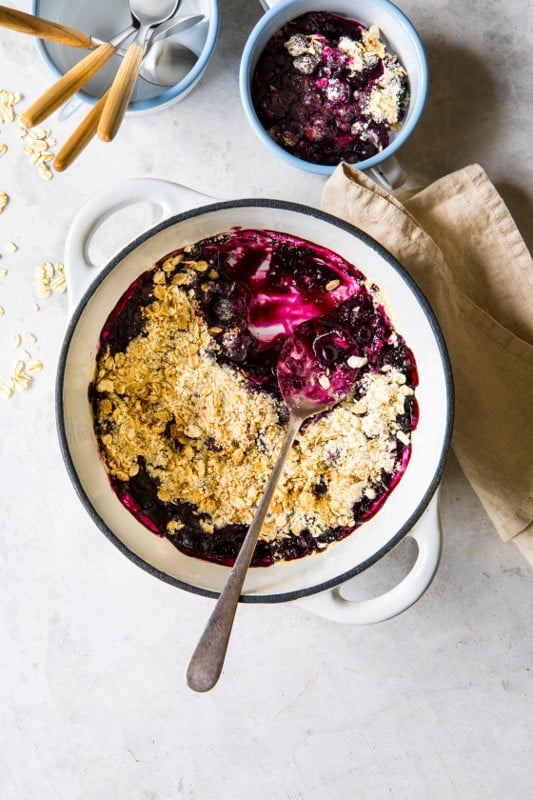 Blueberry Crisp from the Healthy Eating One-Pot Cookbook