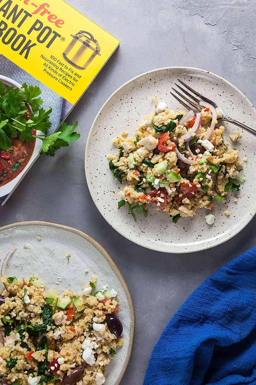 Greek Millet Chicken Salad from the Gluten-Free Instant Pot Cookbook