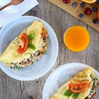 Vegetarian Omelet With Spinach Recipe | Healthy Delicious