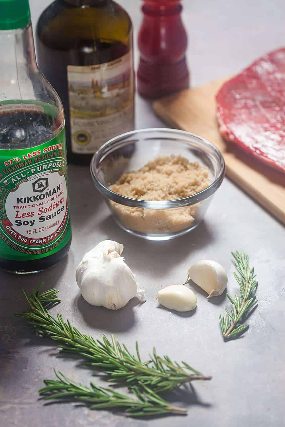 ingredients for sirloin steak tips mariade