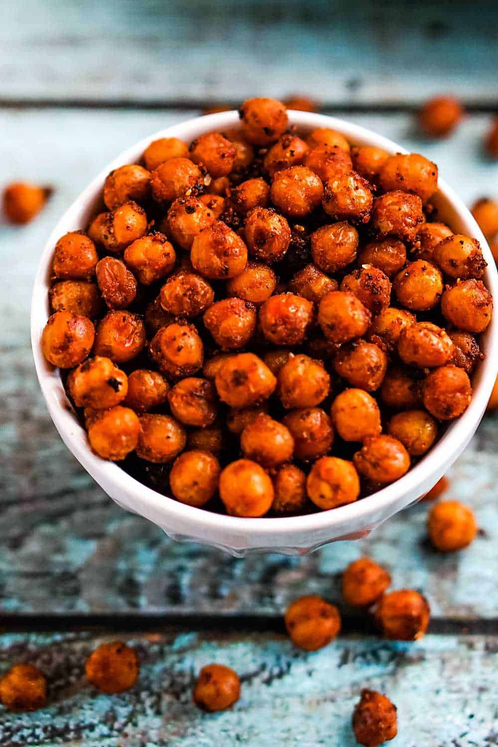 Crispy Buffalo Roasted Chickpeas Healthy Snack Recipe