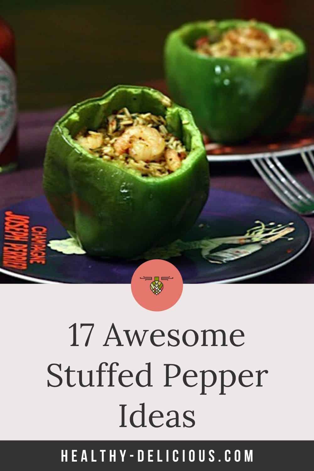 17 healthy stuffed peppers recipes, from classic Italian stuffed peppers to enchilada stuffed peppers to low carb stuffed pepper soup made with cauliflower rice via @HealthyDelish