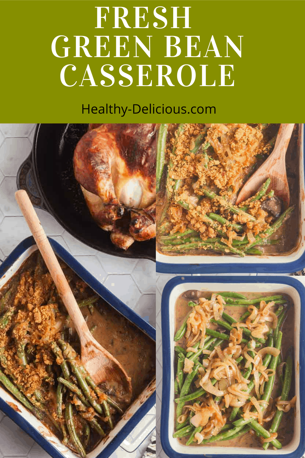 This is the BEST fresh green bean casserole recipe! Fresh beans, mushrooms, and caramelized onions give it that classic flavor you and your family will love, but this easy recipe is made entirely from scratch. I’ll also show you how to make this healthy side dish low carb/keto! via @HealthyDelish