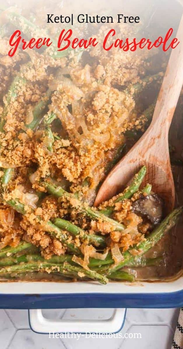 This is the BEST fresh green bean casserole recipe! Fresh beans, mushrooms, and caramelized onions give it that classic flavor you and your family will love, but this easy recipe is made entirely from scratch. I’ll also show you how to make this healthy side dish low carb/keto! via @HealthyDelish