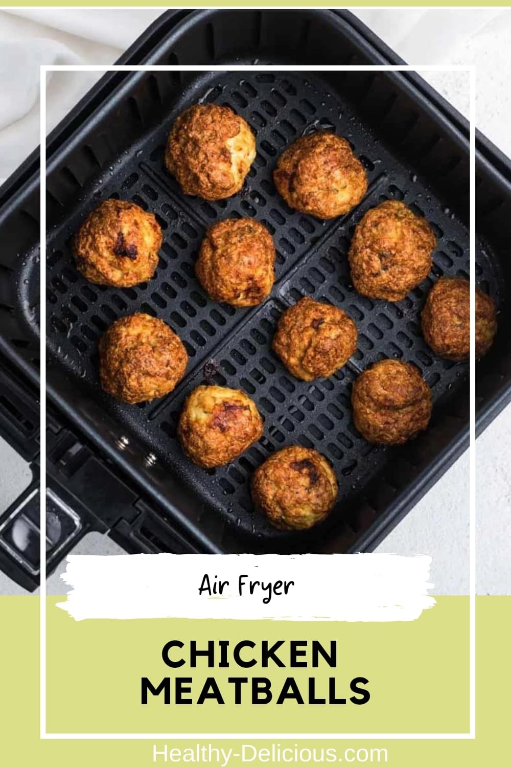 Air fryer chicken meatballs are an easy and versatile dinner that the whole family will love. They have a crisp, golden crust surrounding a juicy center and are ready in under a half-hour with minimal cleanup! Go ahead and make a double batch, because these delicious meatballs also freeze really well. These can be used as Italian-style meatballs with pasta and sauce, for Swedish meatballs, or even in meatball soup. via @HealthyDelish