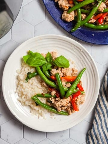 basil chicken with green beans-6
