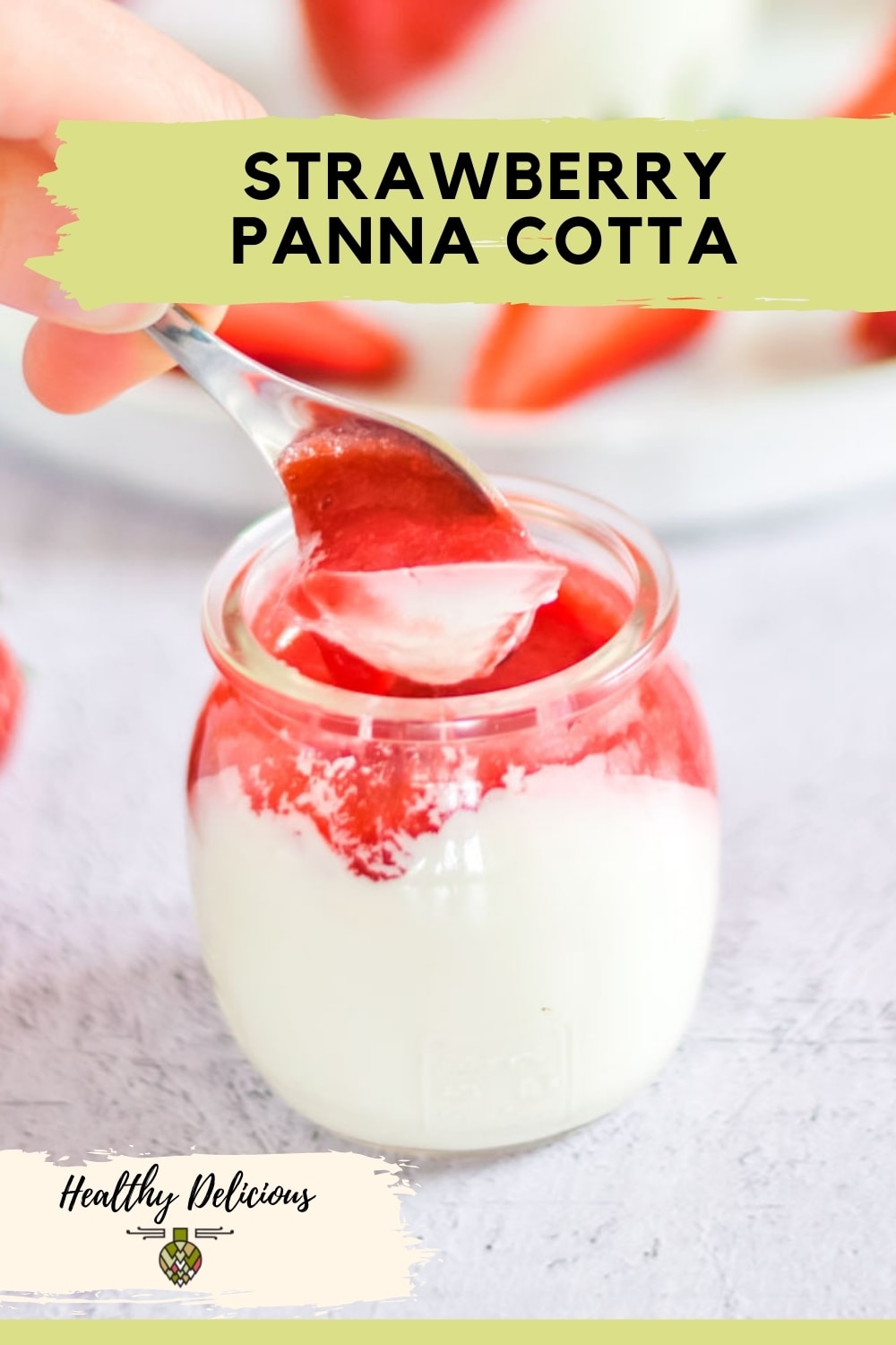 This luscious vegan panna cotta is topped with fresh strawberry sauce for a delicious dessert that adults and kids alike will gobble up! Impressive enough to serve at a dinner party, it's made with just 5 ingredients and a few minutes of active prep time. Vegan, Dairy Free, and Sugar Free! via @HealthyDelish