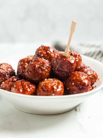 slow cooker cranberry meatballs-7