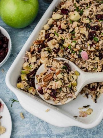 Vegetarian Rice Pilaf with Apples and Cranberries