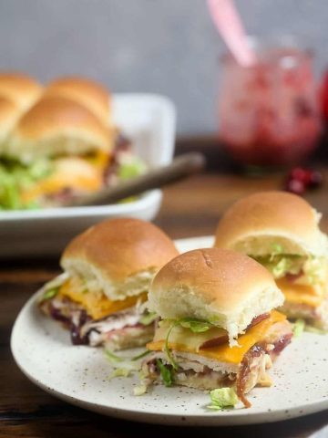 Turkey and cranberry sliders.