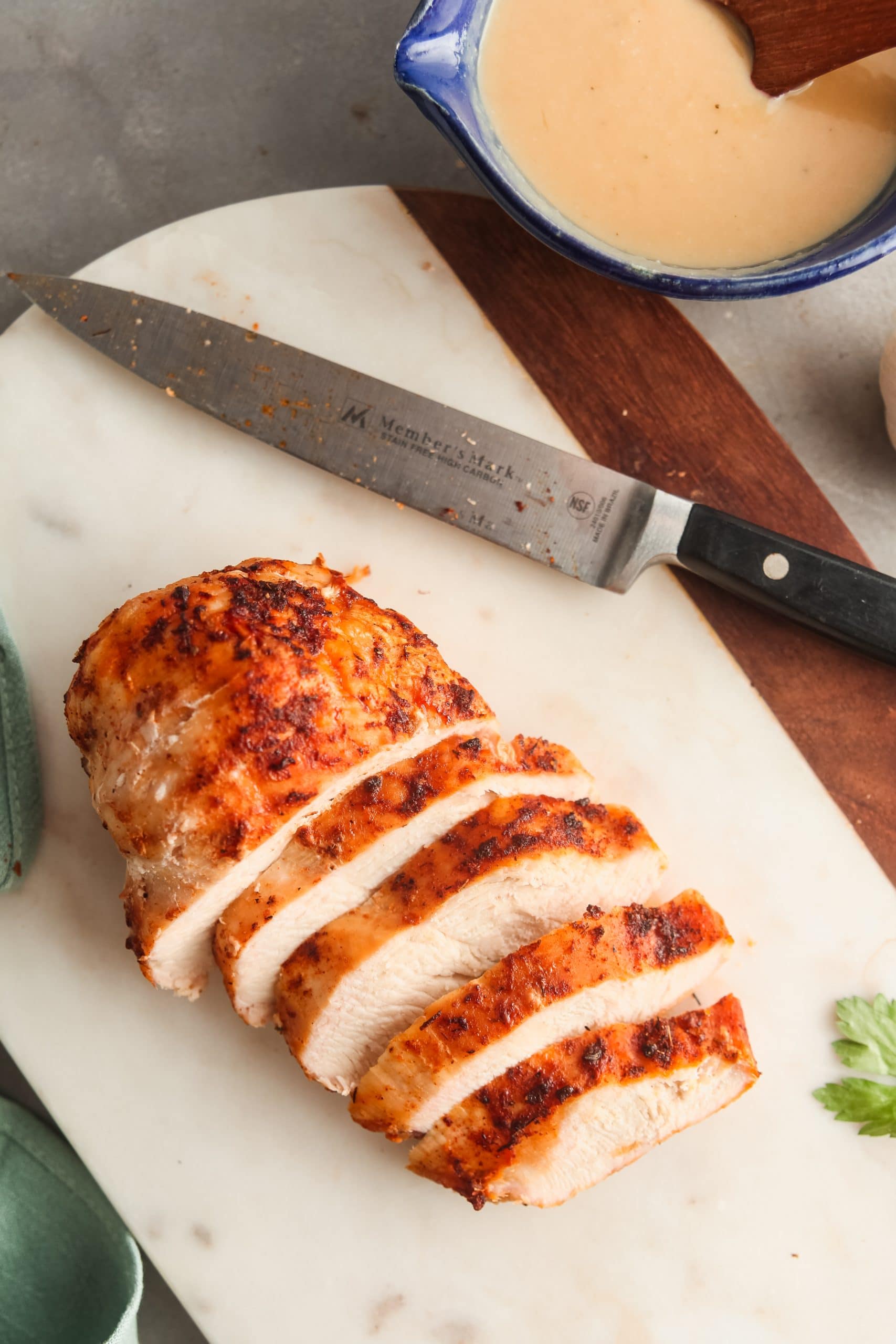 Grilled chicken with miso sauce. 