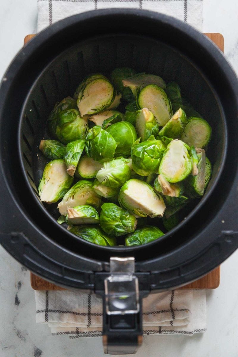 How to air fry Brussels sprouts.