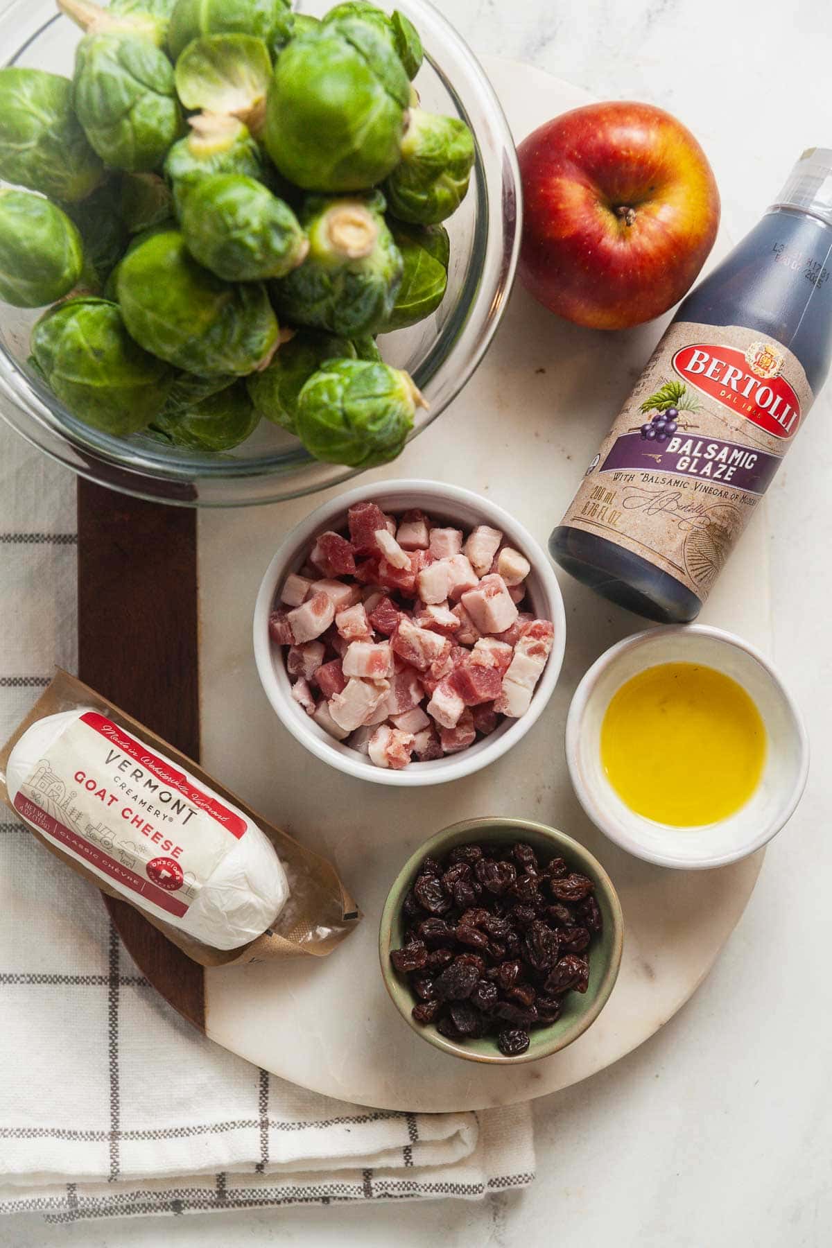 Ingredients for Brussels Spouts Salad.